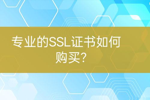 專業(yè)的SSL證書如何購(gòu)買？