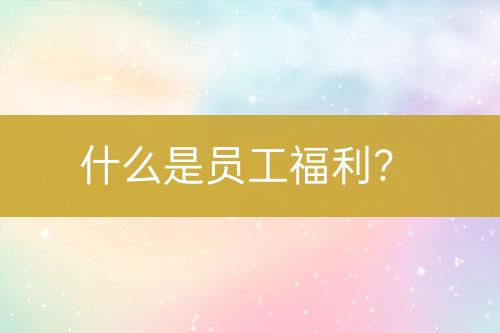 什么是員工福利？