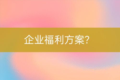 企業(yè)福利方案？