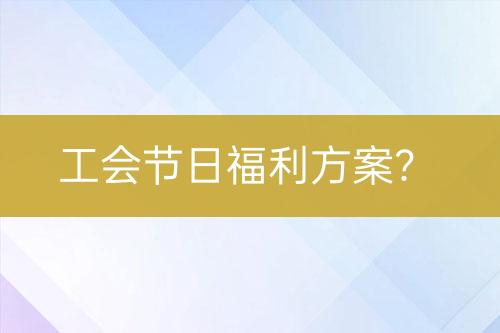 工會節(jié)日福利方案？