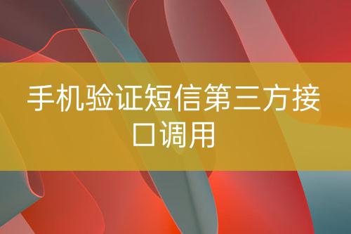 手機(jī)驗證短信第三方接口調(diào)用