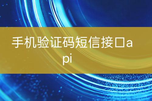 手機(jī)驗(yàn)證碼短信接口api